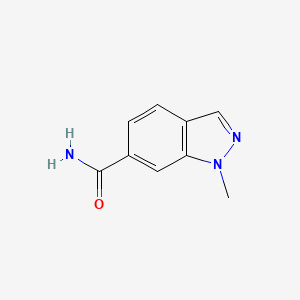 molecular formula C9H9N3O B11910954 1-Methyl-1H-indazole-6-carboxamide 