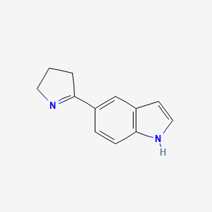 molecular formula C12H12N2 B11911003 5-(3,4-Dihydro-2H-pyrrol-5-yl)-1H-indole 