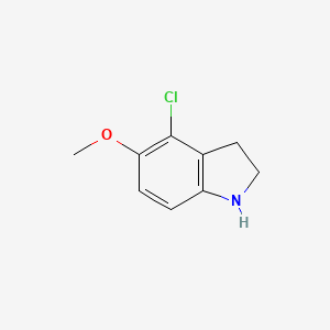 molecular formula C9H10ClNO B11911036 4-Chloro-5-methoxyindoline 
