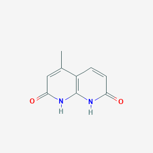molecular formula C9H8N2O2 B11911076 4-Methyl-1,8-naphthyridine-2,7-diol CAS No. 7668-02-2