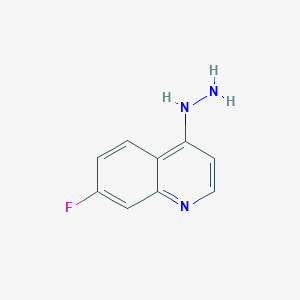 molecular formula C9H8FN3 B11911079 7-Fluoro-4-hydrazinylquinoline 