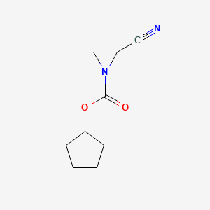molecular formula C9H12N2O2 B11911098 Cyclopentyl 2-cyanoaziridine-1-carboxylate 