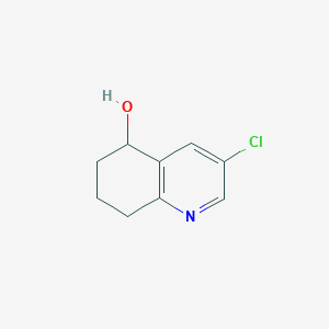 molecular formula C9H10ClNO B11911200 3-Chloro-5,6,7,8-tetrahydroquinolin-5-ol 