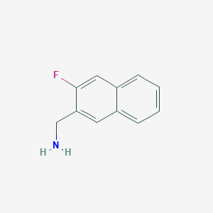 molecular formula C11H10FN B11911207 2-(Aminomethyl)-3-fluoronaphthalene 