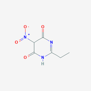 molecular formula C6H7N3O4 B11911213 2-ethyl-5-nitro-1H-pyrimidine-4,6-dione 