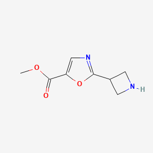 molecular formula C8H10N2O3 B11911287 Methyl 2-(azetidin-3-yl)oxazole-5-carboxylate 