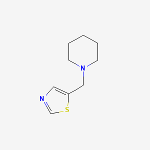 molecular formula C9H14N2S B11911288 5-(Piperidin-1-ylmethyl)thiazole 