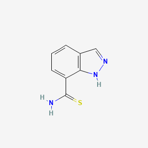 molecular formula C8H7N3S B11911360 1H-indazole-7-carbothioamide 
