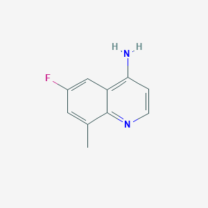 molecular formula C10H9FN2 B11911361 6-Fluoro-8-methylquinolin-4-amine 