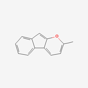 molecular formula C13H10O B11911366 Indeno[2,1-b]pyran, 2-methyl- CAS No. 62224-85-5