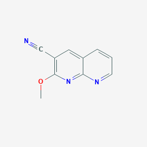 molecular formula C10H7N3O B11911387 2-Methoxy-1,8-naphthyridine-3-carbonitrile CAS No. 60467-76-7
