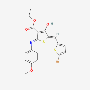 molecular formula C20H18BrNO4S2 B1191139 ethyl (5Z)-5-[(5-bromothiophen-2-yl)methylidene]-2-[(4-ethoxyphenyl)amino]-4-oxo-4,5-dihydrothiophene-3-carboxylate 
