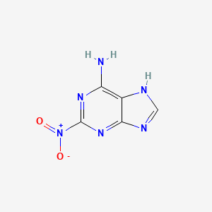 molecular formula C5H4N6O2 B11911418 2-nitro-1H-purin-6-amine 