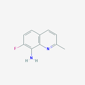 molecular formula C10H9FN2 B11911433 7-Fluoro-2-methylquinolin-8-amine 