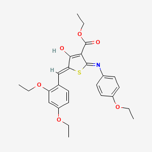 molecular formula C26H29NO6S B1191148 ETHYL (5Z)-5-[(2,4-DIETHOXYPHENYL)METHYLIDENE]-2-[(4-ETHOXYPHENYL)AMINO]-4-OXO-4,5-DIHYDROTHIOPHENE-3-CARBOXYLATE 