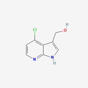 molecular formula C8H7ClN2O B11911510 (4-Chloro-1H-pyrrolo[2,3-b]pyridin-3-yl)methanol 