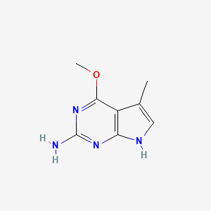 molecular formula C8H10N4O B11911568 4-methoxy-5-methyl-7H-pyrrolo[2,3-d]pyrimidin-2-amine CAS No. 90358-17-1