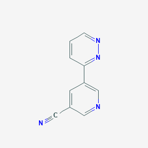 molecular formula C10H6N4 B11911569 5-(Pyridazin-3-yl)nicotinonitrile CAS No. 1346687-41-9