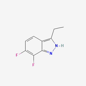 molecular formula C9H8F2N2 B11911607 3-Ethyl-6,7-difluoro-1H-indazole 