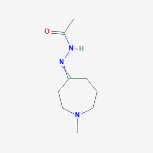 molecular formula C9H17N3O B11911640 N'-(1-Methylazepan-4-ylidene)acetohydrazide 