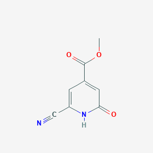molecular formula C8H6N2O3 B11911686 Methyl 6-cyano-2-oxo-1,2-dihydropyridine-4-carboxylate CAS No. 853029-95-5