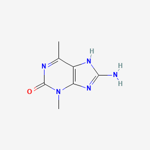 molecular formula C7H9N5O B11911693 8-Amino-3,6-dimethyl-3,7-dihydro-2H-purin-2-one 