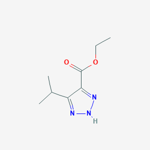 molecular formula C8H13N3O2 B11911745 Ethyl 5-isopropyl-2H-1,2,3-triazole-4-carboxylate 