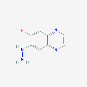 molecular formula C8H7FN4 B11911753 6-Fluoro-7-hydrazinylquinoxaline 