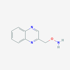 molecular formula C9H9N3O B11911828 O-(Quinoxalin-2-ylmethyl)hydroxylamine 