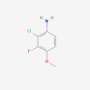 molecular formula C7H7ClFNO B11911843 2-Chloro-3-fluoro-4-methoxyaniline 