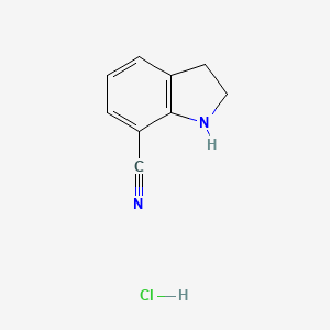 molecular formula C9H9ClN2 B11911871 Indoline-7-carbonitrile hydrochloride 