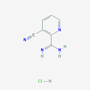 molecular formula C7H7ClN4 B11911880 3-Cyanopicolinimidamide hydrochloride CAS No. 1179360-17-8