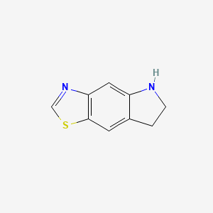 molecular formula C9H8N2S B11911888 6,7-Dihydro-5H-thiazolo[5,4-f]indole 