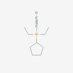 molecular formula C11H20Si B11911910 Ethynylcyclopentyldiethylsilane 