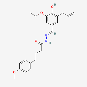 molecular formula C23H28N2O4 B1191192 N'-(3-allyl-5-ethoxy-4-hydroxybenzylidene)-4-(4-methoxyphenyl)butanohydrazide 
