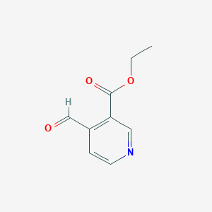 molecular formula C9H9NO3 B11911960 Ethyl 4-formylnicotinate CAS No. 21908-12-3
