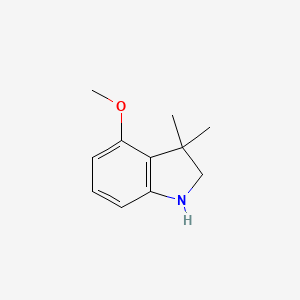 molecular formula C11H15NO B11912026 4-Methoxy-3,3-dimethylindoline 