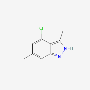molecular formula C9H9ClN2 B11912028 4-Chloro-3,6-dimethyl-1H-indazole 