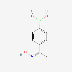 molecular formula C8H10BNO3 B11912059 [4-[(Z)-N-hydroxy-C-methylcarbonimidoyl]phenyl]boronic acid 