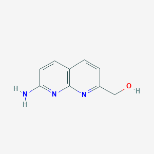 molecular formula C9H9N3O B11912062 (7-Amino-1,8-naphthyridin-2-yl)methanol 