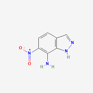 molecular formula C7H6N4O2 B11912093 6-Nitro-1H-indazol-7-amine 