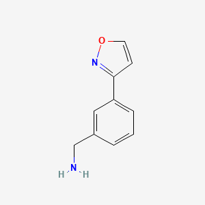 molecular formula C10H10N2O B11912128 (3-(Isoxazol-3-yl)phenyl)methanamine 