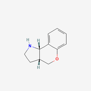 molecular formula C11H13NO B11912142 cis-1,2,3,3a,4,9b-Hexahydrochromeno[4,3-b]pyrrole 