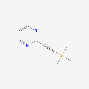 molecular formula C9H12N2Si B11912155 2-((Trimethylsilyl)ethynyl)pyrimidine 