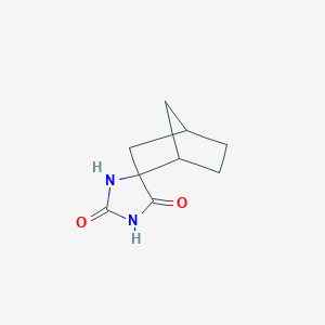 molecular formula C9H12N2O2 B11912163 Spiro[bicyclo[2.2.1]heptane-2,4'-imidazolidine]-2',5'-dione CAS No. 22264-49-9