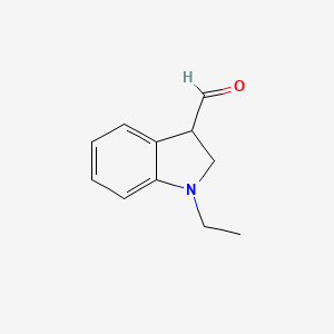 molecular formula C11H13NO B11912218 1-Ethylindoline-3-carbaldehyde 