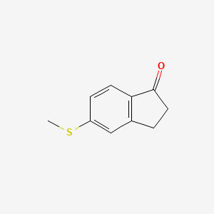 molecular formula C10H10OS B11912223 5-(Methylthio)-2,3-dihydro-1H-inden-1-one 