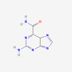 molecular formula C6H6N6O B11912236 2-Amino-5H-purine-6-carboxamide 