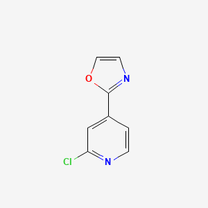molecular formula C8H5ClN2O B11912318 2-(2-Chloropyridin-4-yl)oxazole CAS No. 1260883-74-6