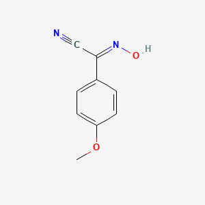 molecular formula C9H8N2O2 B11912349 (Z)-N-hydroxy-4-methoxybenzimidoyl cyanide 